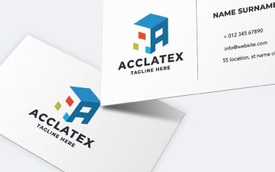Modelo de logotipo Acclatex Letter A Pro