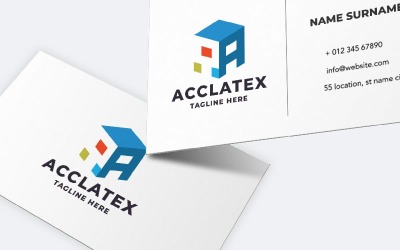 Шаблон логотипа Acclatex Letter A Pro