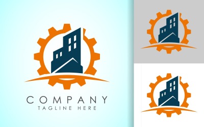 Concetto di design del logo industriale6