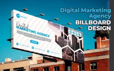 Design de outdoor para agência de marketing digital - identidade corporativa