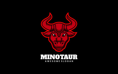 Logo Mascote Simples do Minotauro
