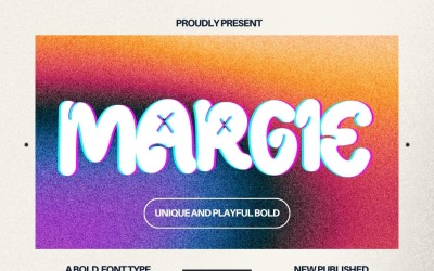 Margie — nowoczesna pogrubiona czcionka w pętli