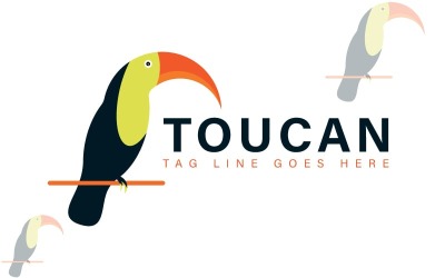 Modelo de logotipo de tucano - logotipo de pássaro