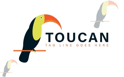 Toucan logotyp mall - fågel logotyp