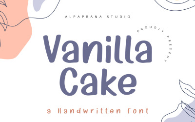 Vanilkový dort - ručně psané písmo