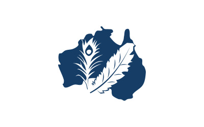 Australische Dusted Feather Super Store logo sjabloon