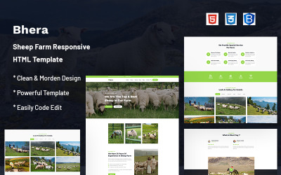 Bhera – шаблон веб-сайту овечої ферми
