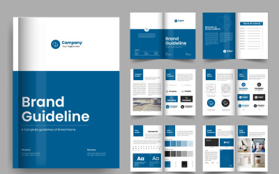 Brand Guideline Template und Brand Identity Guidelines Brochure Layout