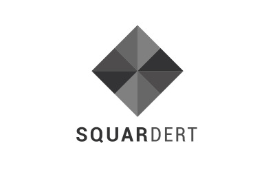 Kare şekli geometrik logo tasarımı