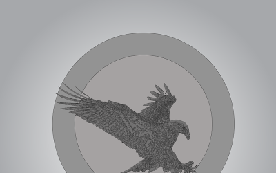Krachtige Eagle-logo sjabloon
