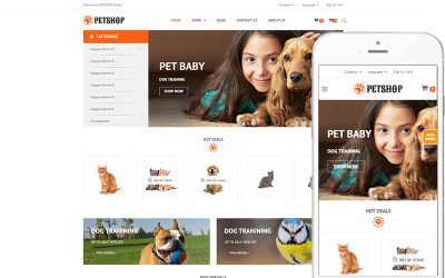 Pet Shop - тема для домашніх тварин і ветеринарів. Тема WooCommerce