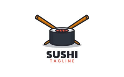 Sushi Simple Mascot Logo Style