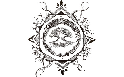 Walton Gordy Art Mandala Ilustrace