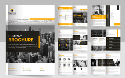 business brochure template layout design, 12 page corporate brochure editable template