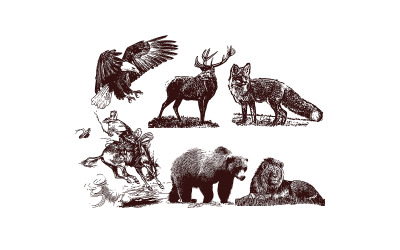 Dieren instellen Vol.3 illustratie