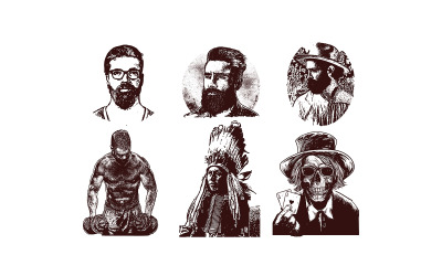 Pojkar Set Illustration Vector