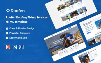 Roofen – Roofing &amp;amp; Fixing Services Website Template
