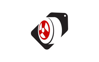Szablon logo sprzedaży opon samochodowych
