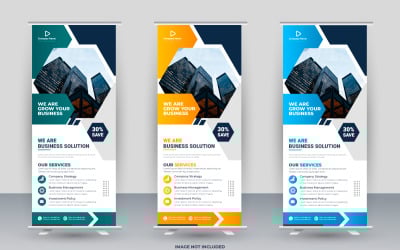 Vector corporate x banner pull up roll up banner standee template with 创意形状