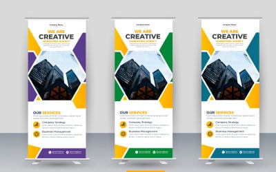 Vector x banner pull up roll up banner standee template