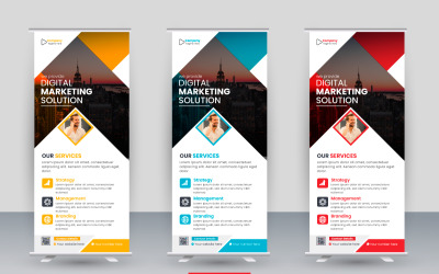 Affärsprofessionell roll up banner bunt eller Business roll up display