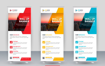 Affärsprofessionell roll up banner roll up display standee för presentationsändamål