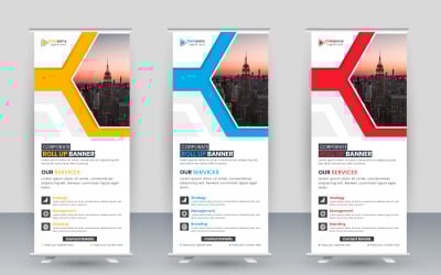 Business roll up banner or Business roll up display standee for presentation purpose
