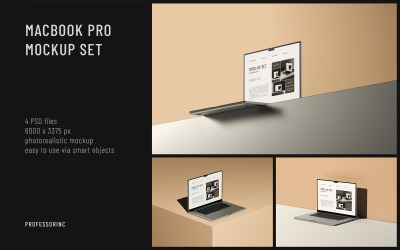 Conjunto de maquetas de pantalla de MacBook Pro