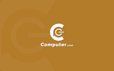 Design de logotipo de bate-papo por computador