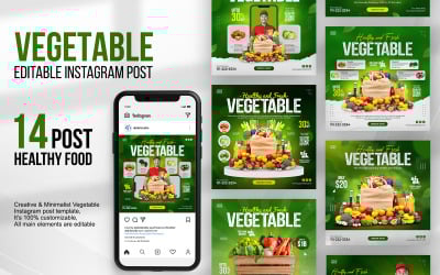Gesundes Essen Social Media Template Bundle
