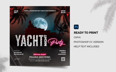 Hoge kwaliteit Yacht Party Flyer