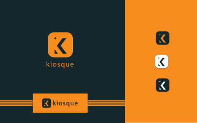 Kiosque K Letter logó tervezés
