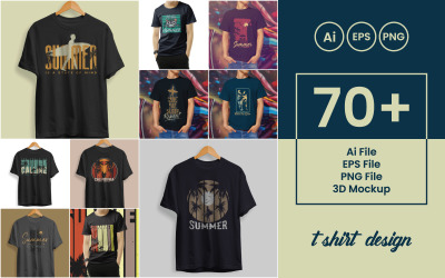 Mega Bundle Best 70+ T-shirt Design Templates