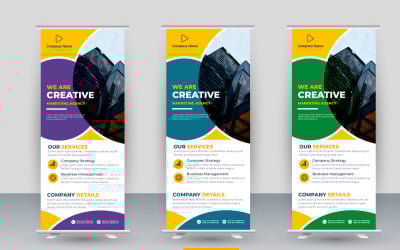 professional roll up banner bundle or Business roll up display standee