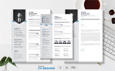 Professionell 3-sidors CV eller CV-mall med personligt brev