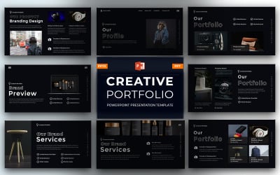 Profilo - Modello di presentazione PowerPoint per portfolio creativo