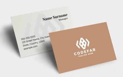 Шаблон логотипа Code Fabric Pro