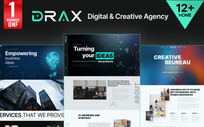 Drax - IT-lösningar och kreativa byråtjänster HTML-webbplatsmall