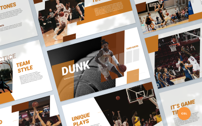 Dunk - Шаблон слайдов Google Slides для баскетбольной презентации