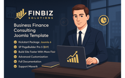 FinBiz - Joomla-sjabloon voor bedrijfsfinanciën