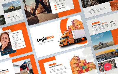 Logistico - Logistik und Transport PowerPoint-Präsentationsvorlage