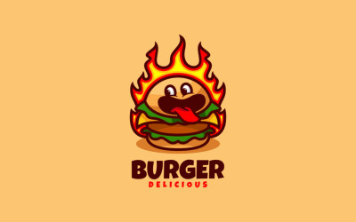 Logo kreskówka maskotka burgera
