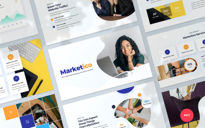 Marketico - Plantilla de presentación de PowerPoint para agencias de SEO y marketing digital
