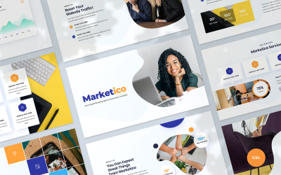 Marketico - 搜索引擎优化和数字营销机构演示谷歌幻灯片模板