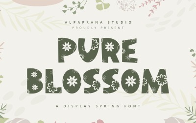 Pure Blossom - dekorativt displayteckensnitt