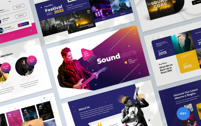 Soundcore - Keynote-sjabloon voor presentatie van muziekmerken