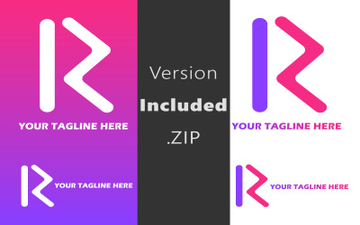 Bokstaven R-logotyp, modern bokstavslogotyp - perfekt för moderna företag eller webbplatser