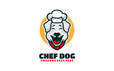 Chef-Hundemaskottchen-Karikatur-Logo