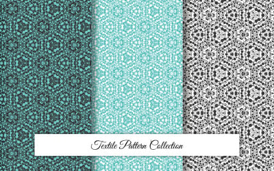 Conjunto de vector de diseño de patrón textil