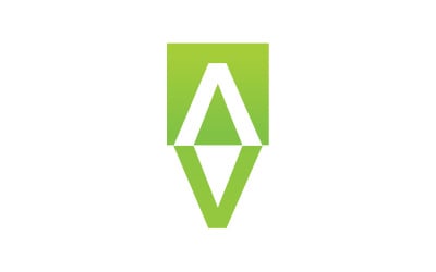 Harf AV VA logo şablonu